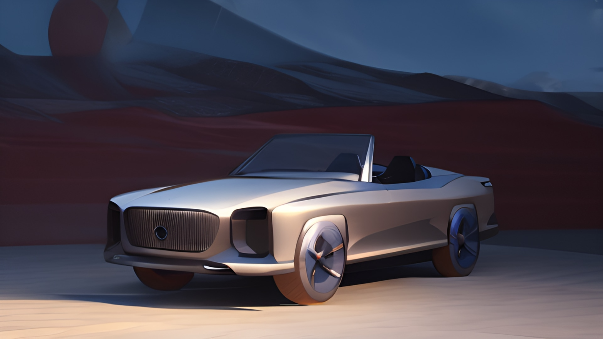 concept car, gray, classic car, elegant style, german design, spyder, product design (1)