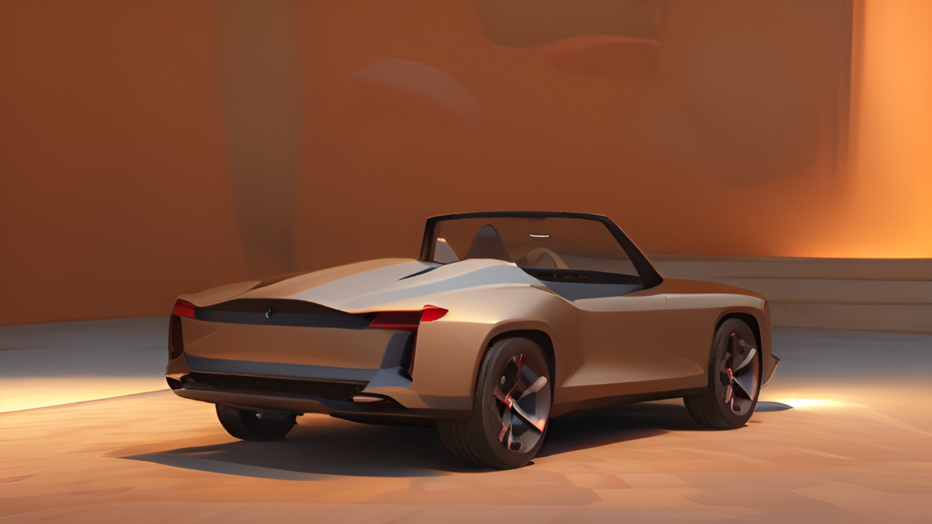 concept car, gray, classic car, elegant style, german design, spyder, product designz, rear view