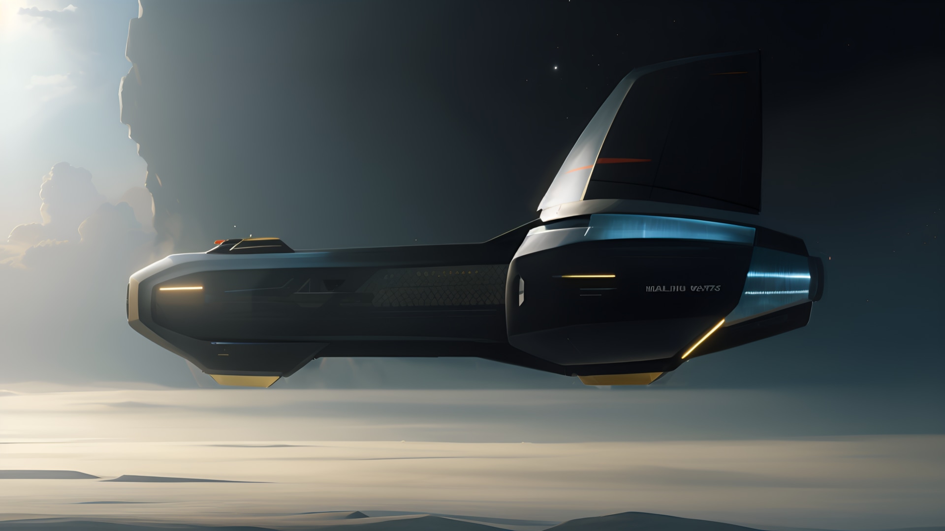 star wars vehicle, metallic material, robot, explorer ship, planet landscape